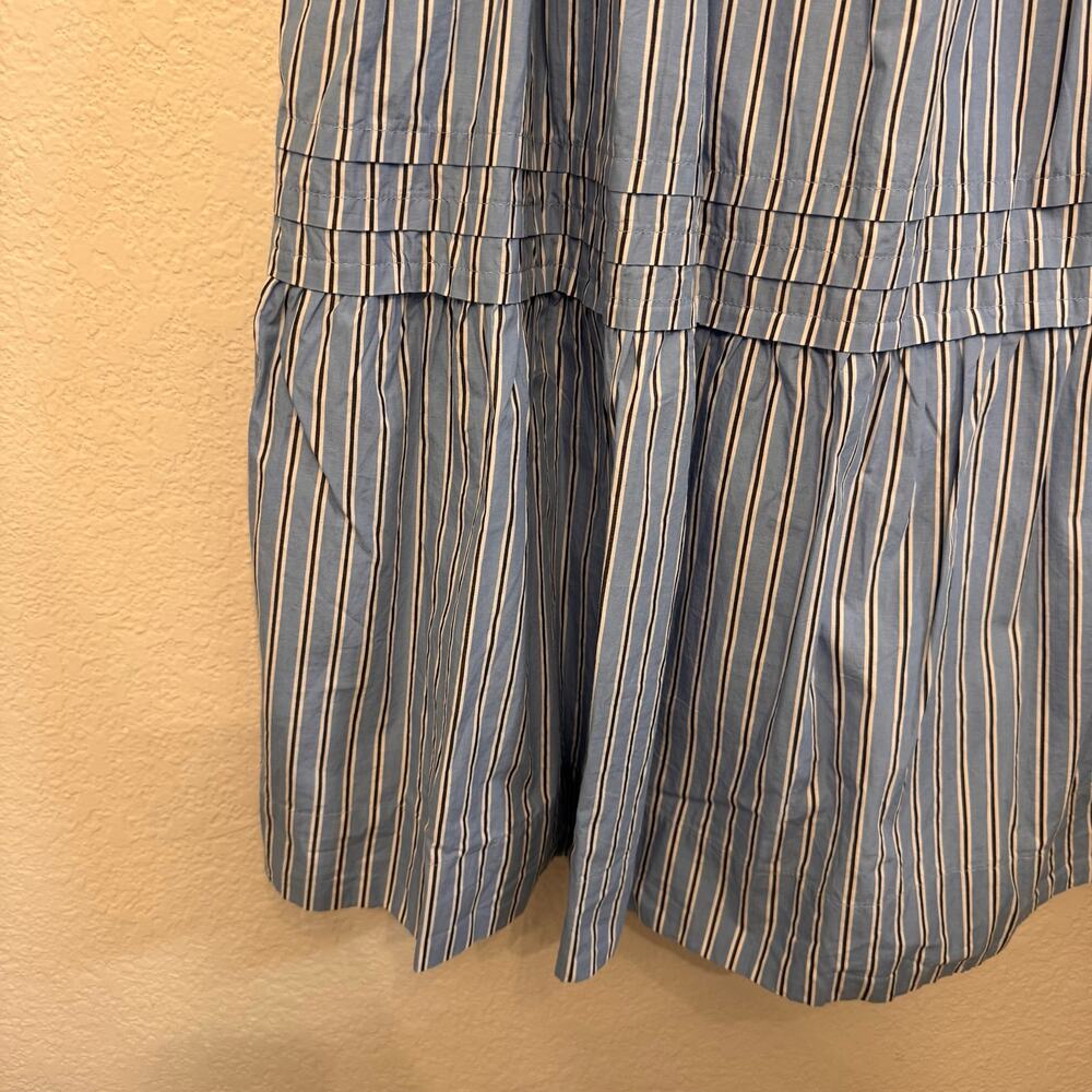 Quince 100% Organic Cotton Poplin Tiered Maxi Skirt Size Large Preppy Coastal - Picture 5 of 10